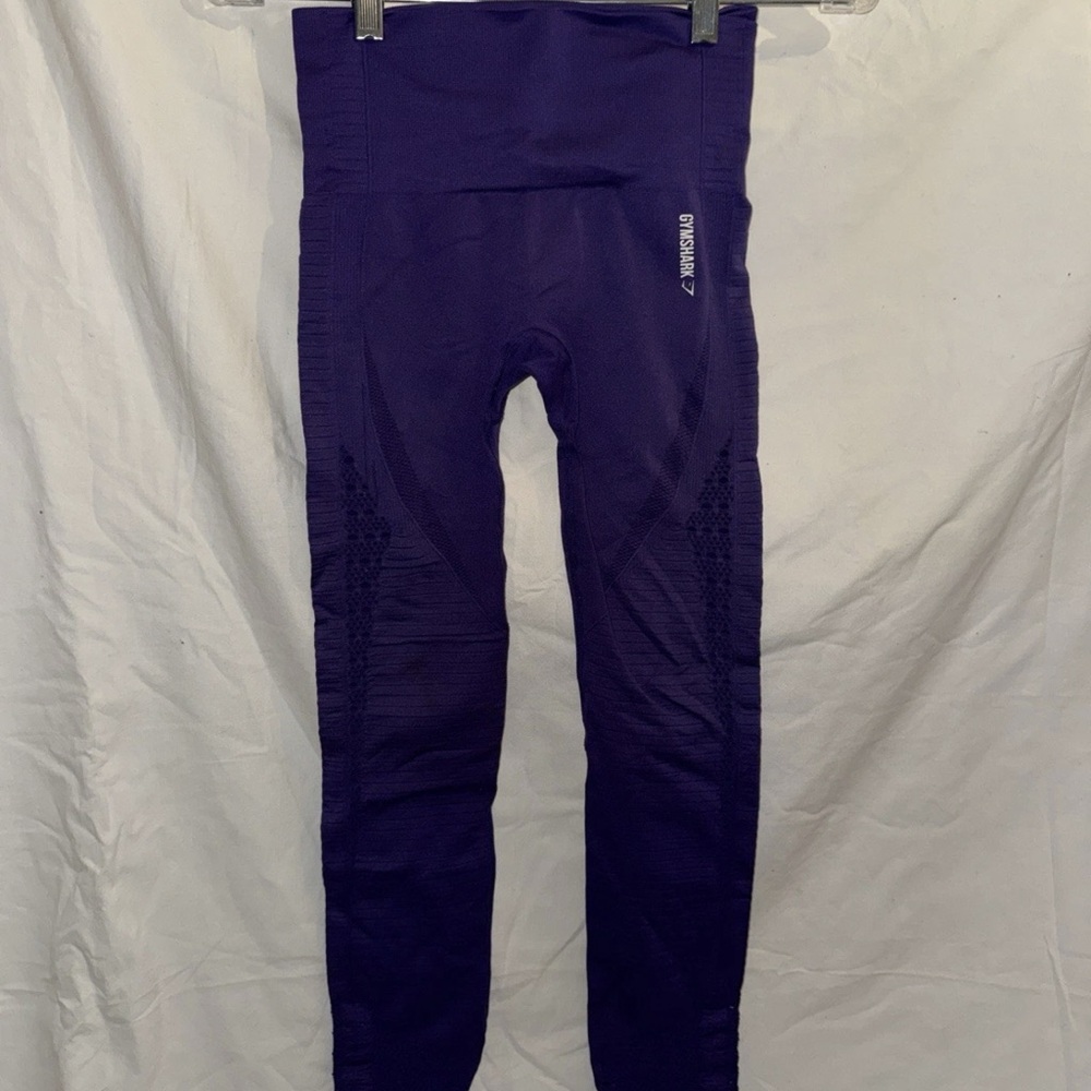 Gymshark energy seamless crop leggings women’s size S purple  Read Description
